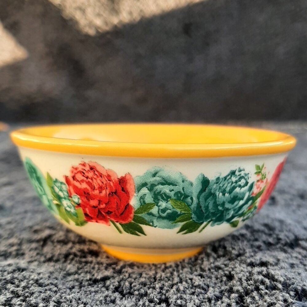 The Pioneer Woman Small YELLOW BOWL Condiment Trinket Keepsake Dish 3"